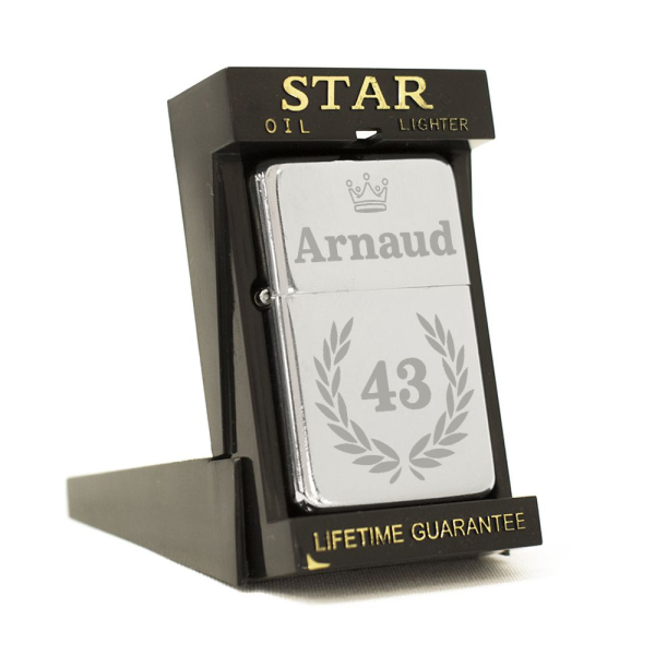 Briquet Star anniversaire gravé 6