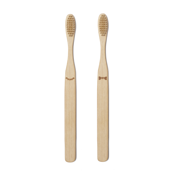 Duo de brosses à dent en bambou pour couple 