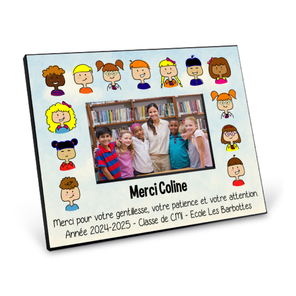 Cadre photo personnalisé merci maitresse