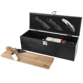 Coffret à vin + plateau à fromage personnalisés Coffret à vin + plateau à fromage personnalisés