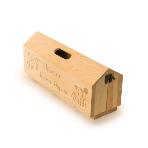 Caisse à vin plateau personnalisée