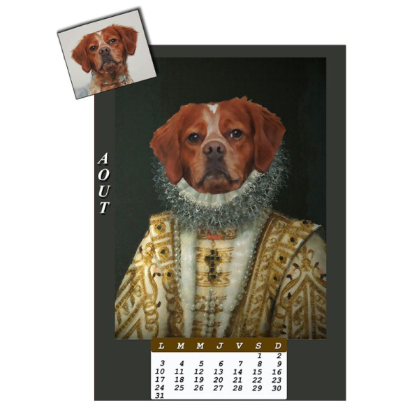 Calendrier chien personnalisé