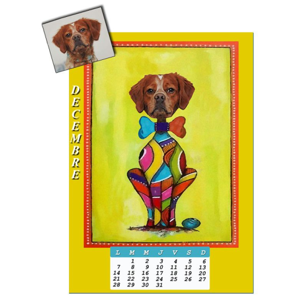 Calendrier chien personnalisé