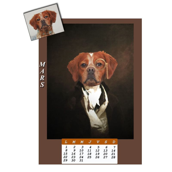 Calendrier chien personnalisé