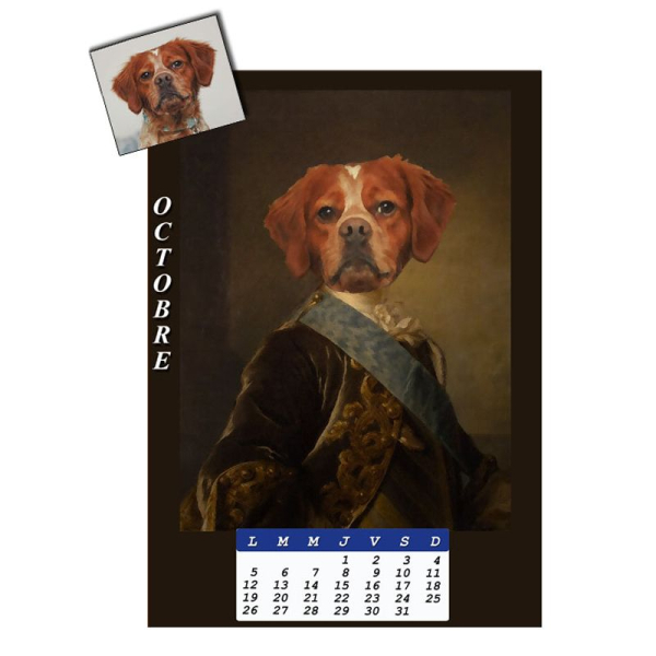 Calendrier chien personnalisé