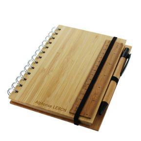 Carnet de note en bambou personnalisé Carnet de note en bambou personnalisé