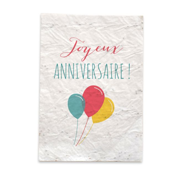 Carte végétale à planter anniversaire