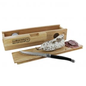 Cave à saucisson et couteau Laguiole