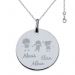 Médaille ronde gravée de silhouettes de chérubins