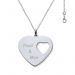 Pendentif en forme de coeur avec motif coeur ajouré
