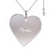 Pendentif grand coeur avec chaine en argent