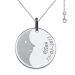 Collier rond avec chaine gravé d'un motif