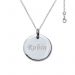 Pendentif rond en argent massif avec chaine