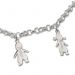 Bracelet chérubin et chaine en argent massif