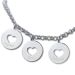 Médaille en argent gravée ajourée coeur
