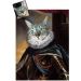 Portrait chat oeuvre d'art personnalisé Louis 13