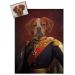 Portrait chien oeuvre d'art personnalisé Napoléon