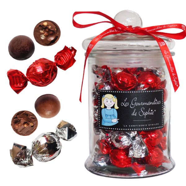 Bonbonnière de papillotes de chocolat