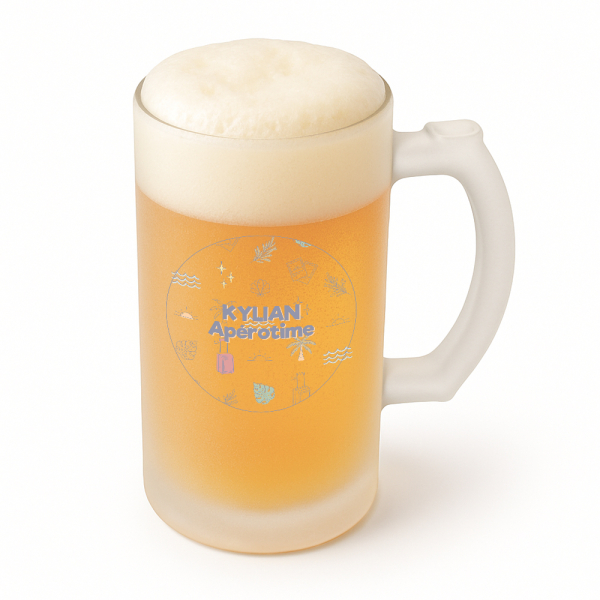 Chope de bière pour l'apéro en vacances