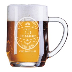Chope de bire anniversaire