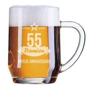 Chope de bière anniversaire