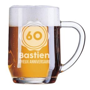 Chope de bière anniversaire