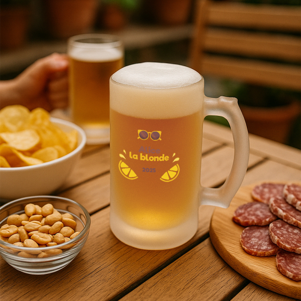Chope de bière pour les vacances