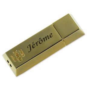 Clé USB 16Go lingot d'or personnalisée