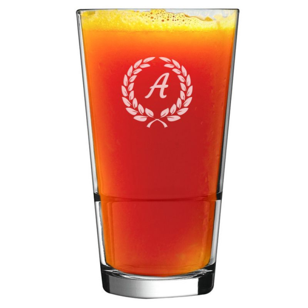 Verre à à cocktail initiales lauriers