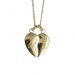 Collier coeur sécable gravé avec chaines