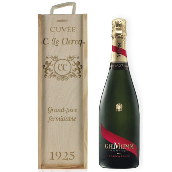 Coffret à champagne personnalisé