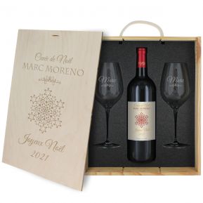 Coffret à vin 3 pièces personnalisé Noël