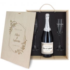 Coffret à Champagne personnalisé Mariage