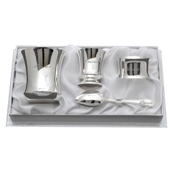 Coffret timbale de baptême contemporain