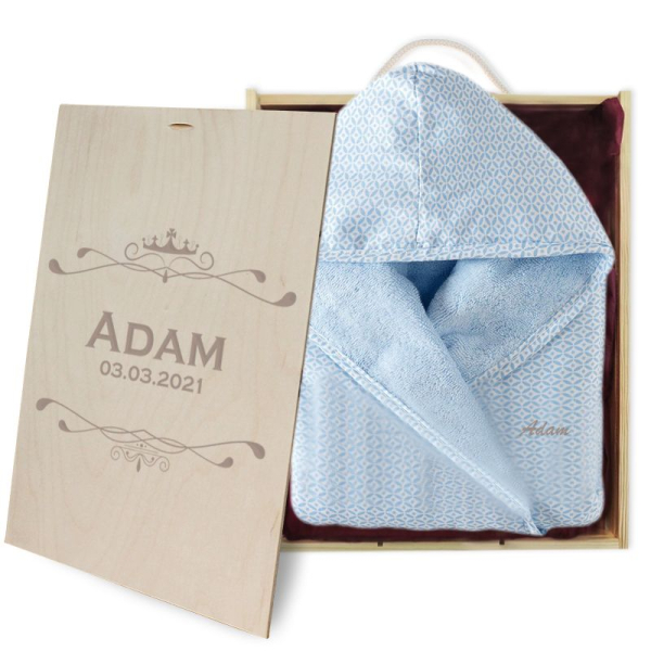 Coffret peignoir bébé garçon