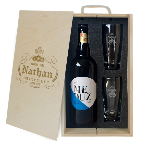 Coffret à bière 3 pièces personnalisé Label