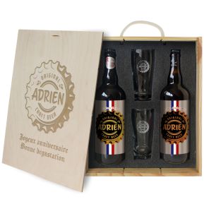 Coffret à bière 4 pièces personnalisé Capsule