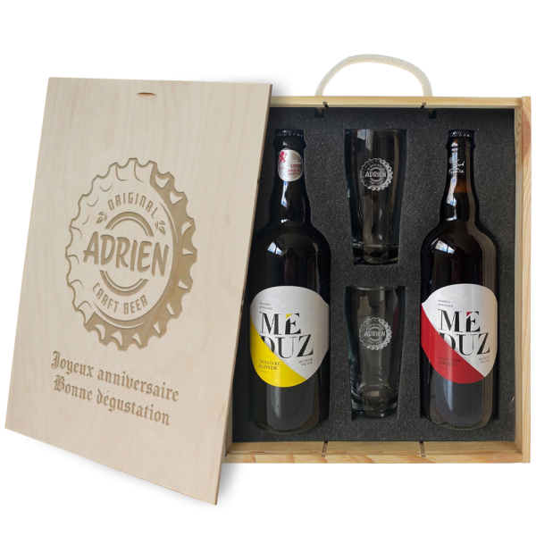 Coffret à bière 4 pièces personnalisé Capsule