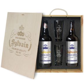 Coffret à bière 4 pièces personnalisé Label