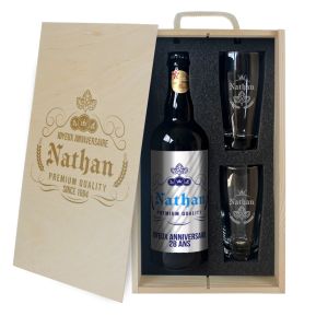 Coffret à bière 3 pièces personnalisé Label