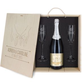 Coffret Champagne personnalisé Alliances