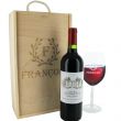 Coffret cadeau vin et verre gravés lauriers