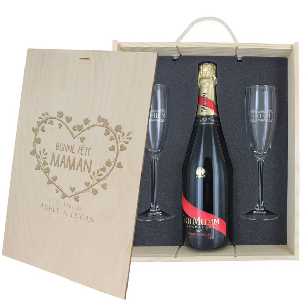 Coffret champagne bonne fête Maman