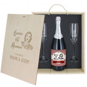 Coffret à Champagne personnalisé  Fête des Mères