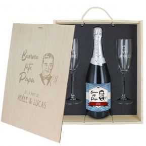 Coffret à Champagne personnalisé Fête des Pères