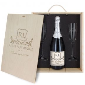Coffret à Champagne personnalisé Monogramme Coffret à Champagne personnalisé Monogramme