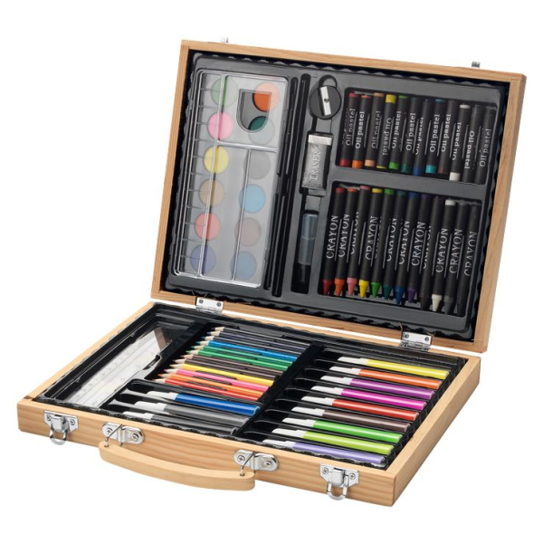 Coffret à dessin personnalisé - feutres, crayons, peinture, craies