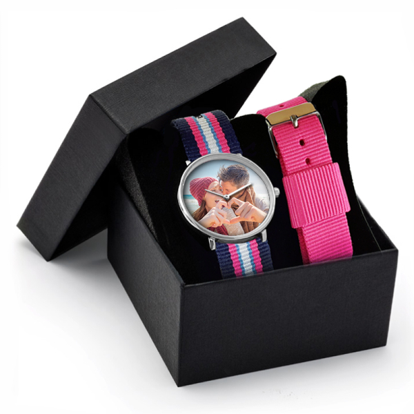 Coffret montre Nato avec une photo