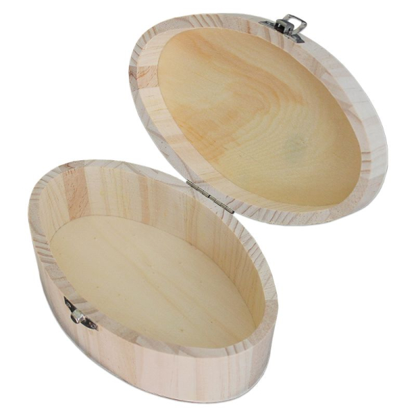 Coffret ovale  en bois gravé