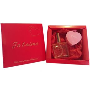 Coffret parfum et savon coeur personnalisé Coffret parfum et savon coeur personnalisé